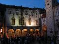 Dubrovnik, a Sponza-palota s az ratorony